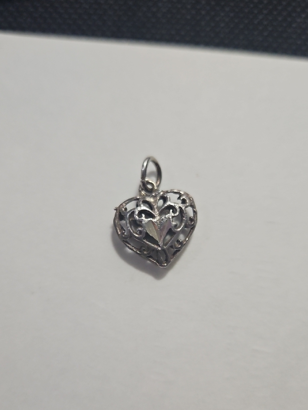 Silver Heart Filigree Pendant - Women Jewelry